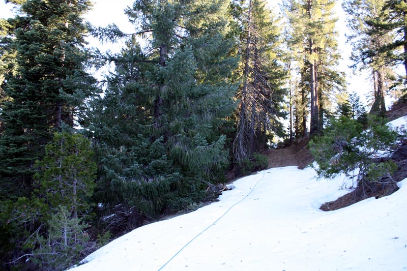 track in 2009 with snow