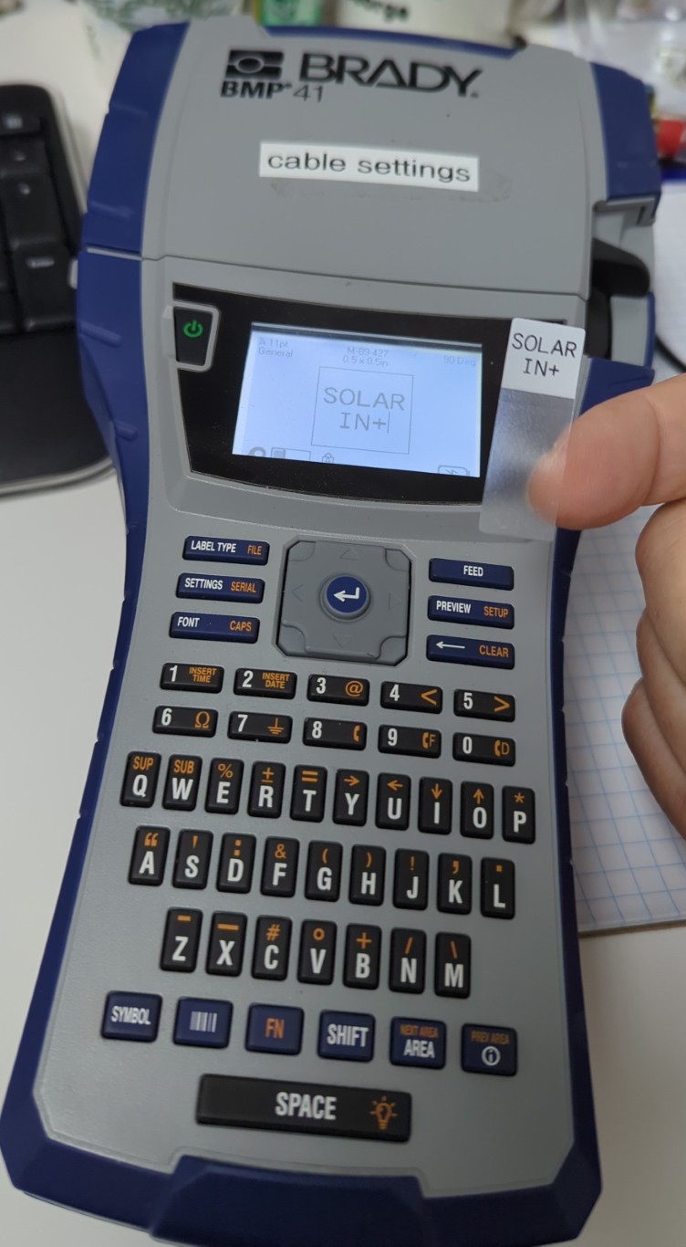 Brady label machine